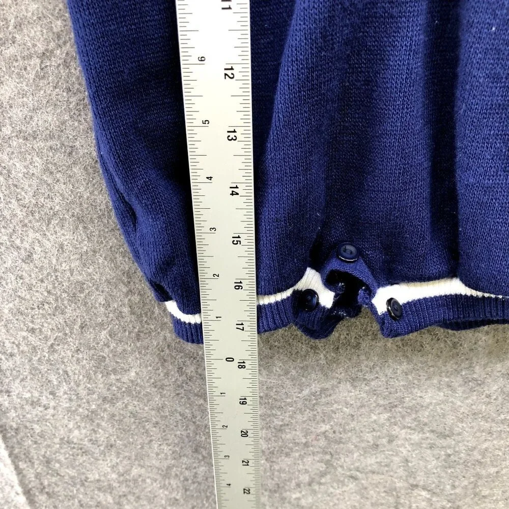 Vintage Friedknit Creations Knit Romper One Piece Baby 6-12M Sailor‎ Nautical